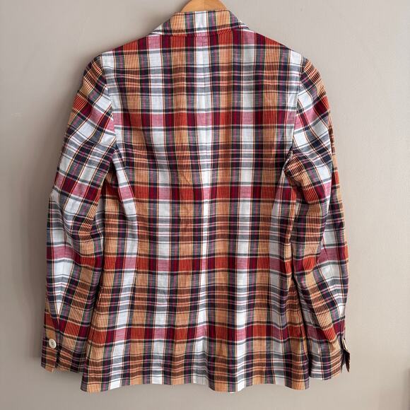 Rowing Blazers New York Indian Madras Multicolor Plaid Blazer Sports Coat Small - Picture 2 of 8